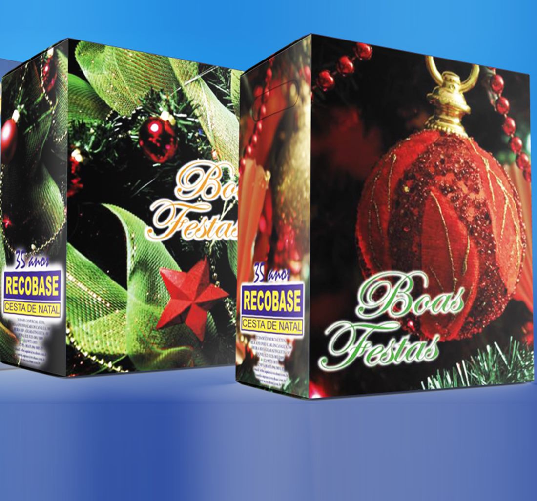 Caixas de cesta de Natal Recobase para empresas